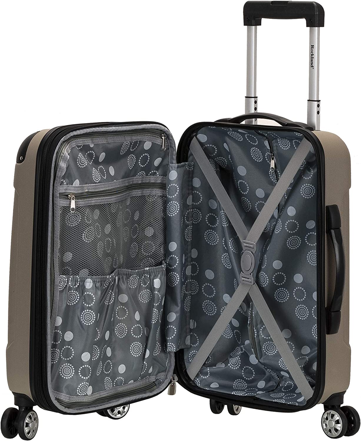 Rockland London Hardside Spinner Wheel Luggage, Mint, Carry-On 20-Inch - Image 7